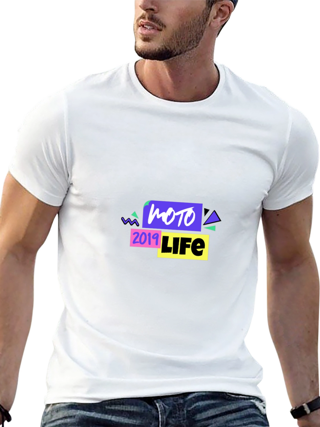 Moto 2019 Life Graphic Black T-Shirt