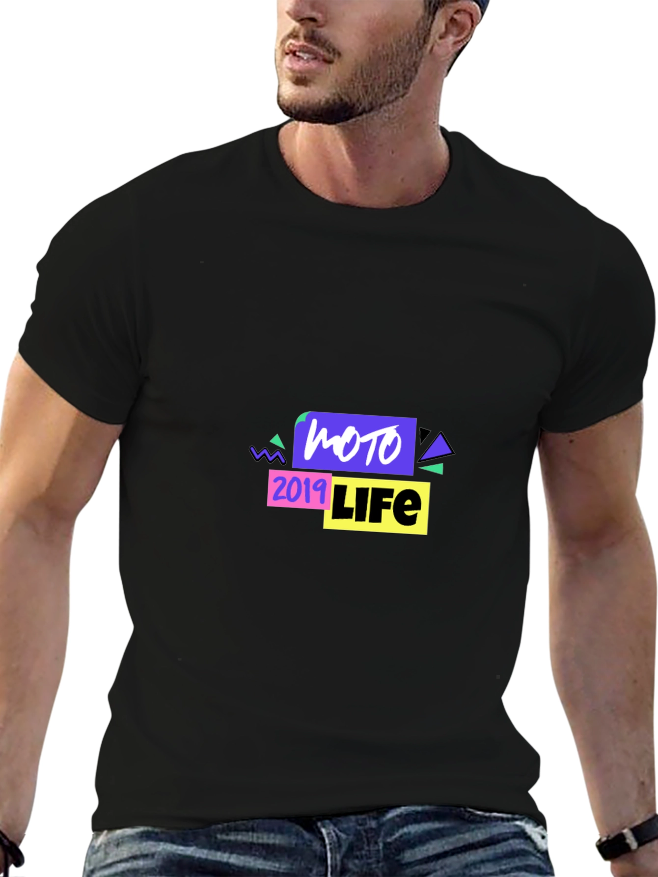 Moto 2019 Life Graphic Black T-Shirt