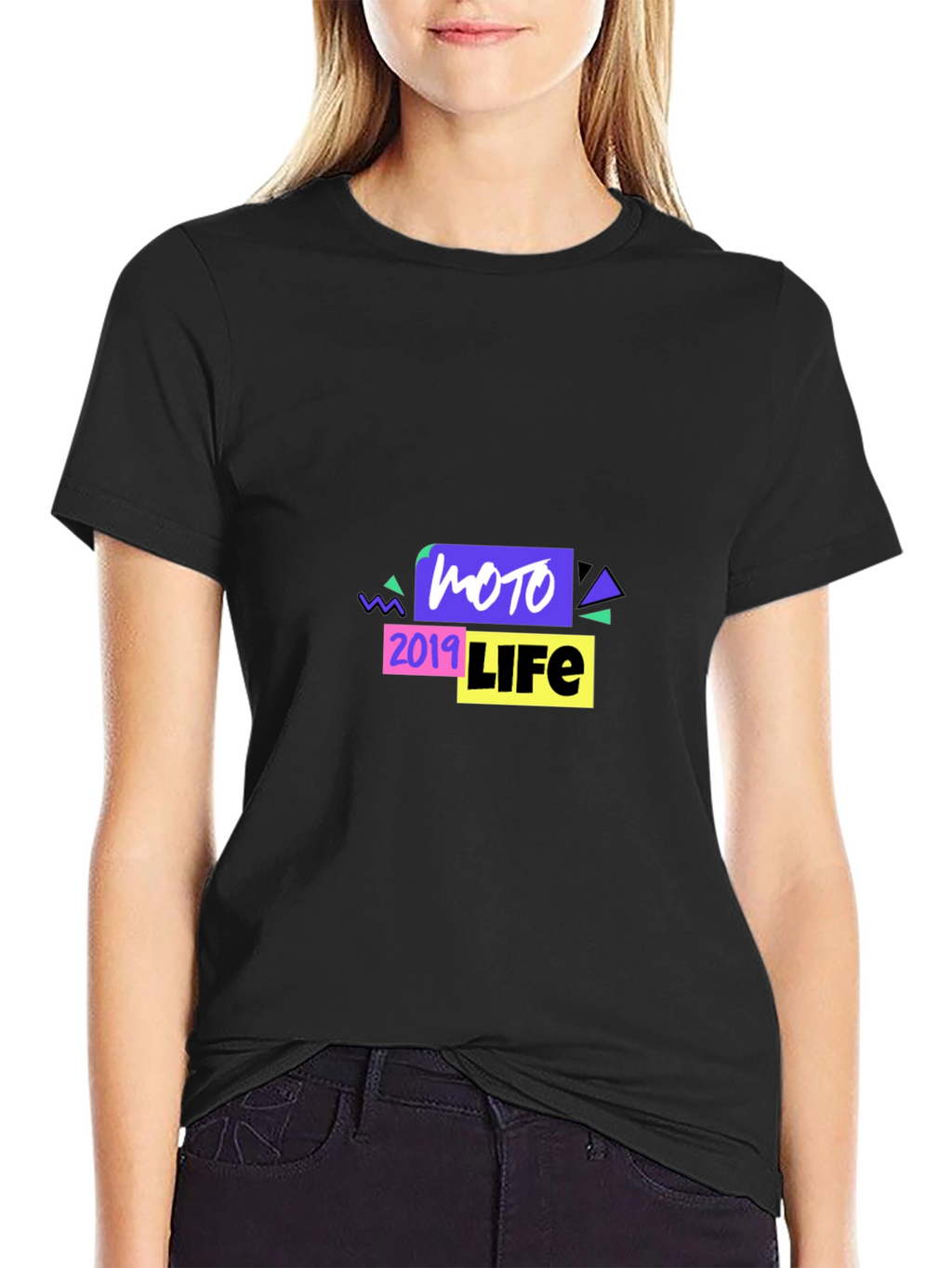 Moto 2019 Life Graphic Black T-Shirt