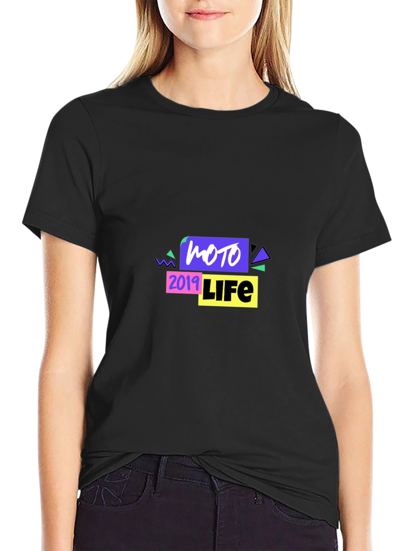 Moto 2019 Life Graphic Black T-Shirt