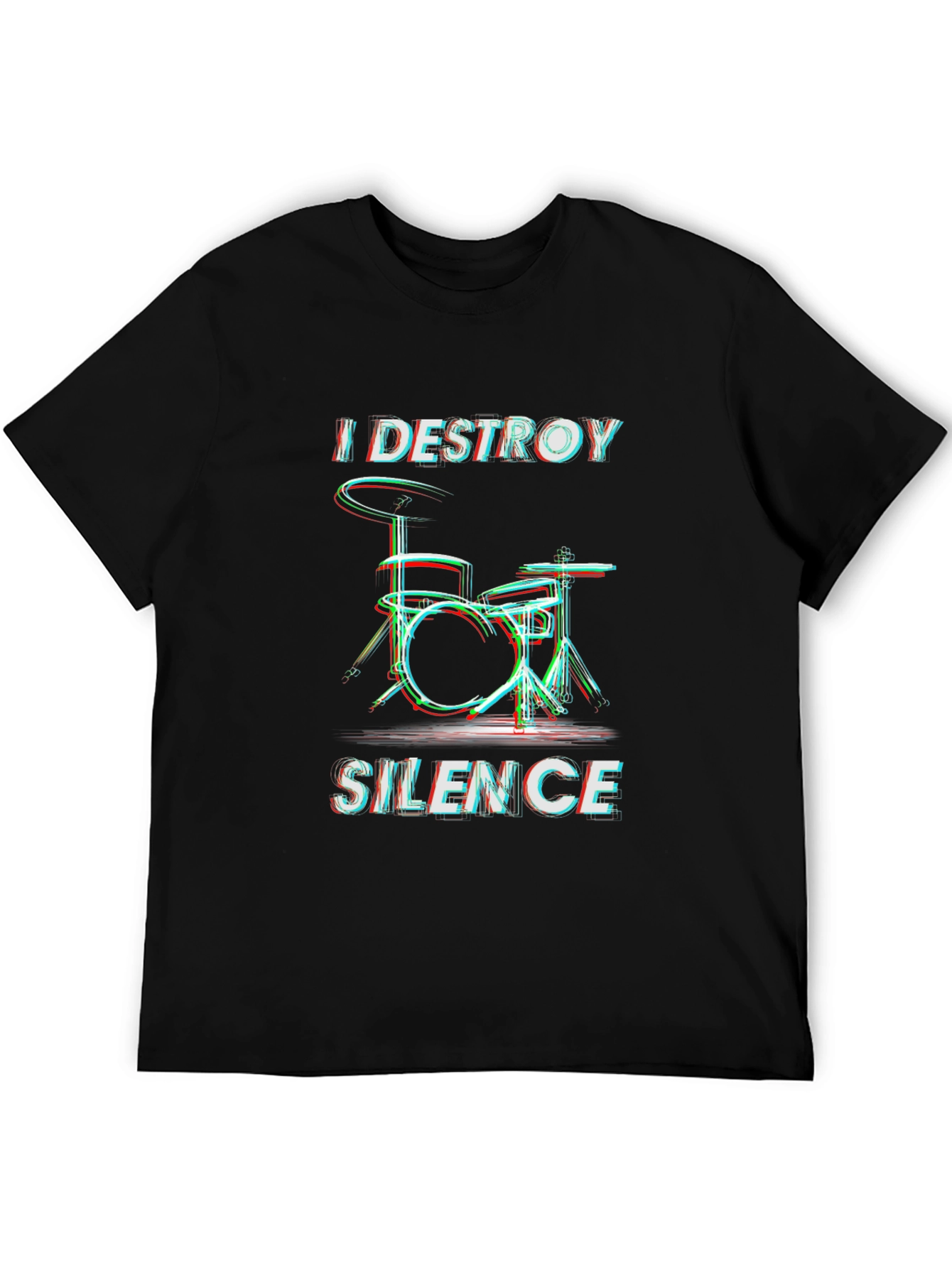 Destroy Silence Drummer Graphic T-Shirt