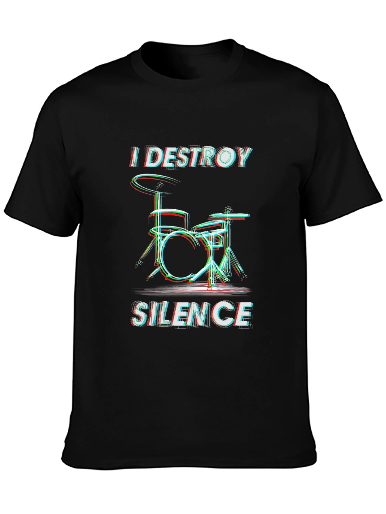 Destroy Silence Drummer Graphic T-Shirt