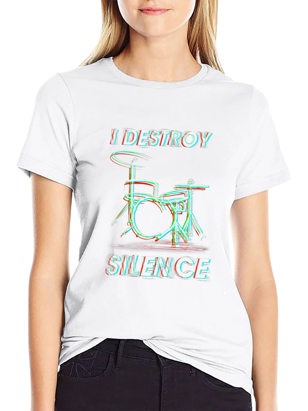 Destroy Silence Drummer Graphic T-Shirt