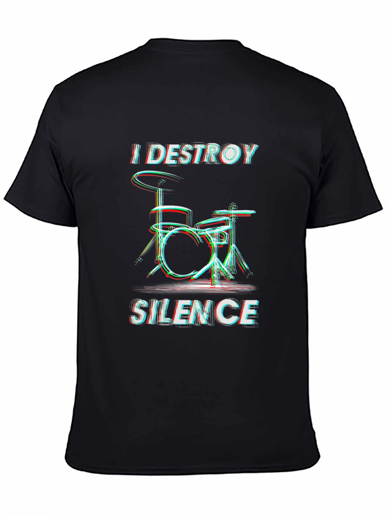 Destroy Silence Drummer Graphic T-Shirt