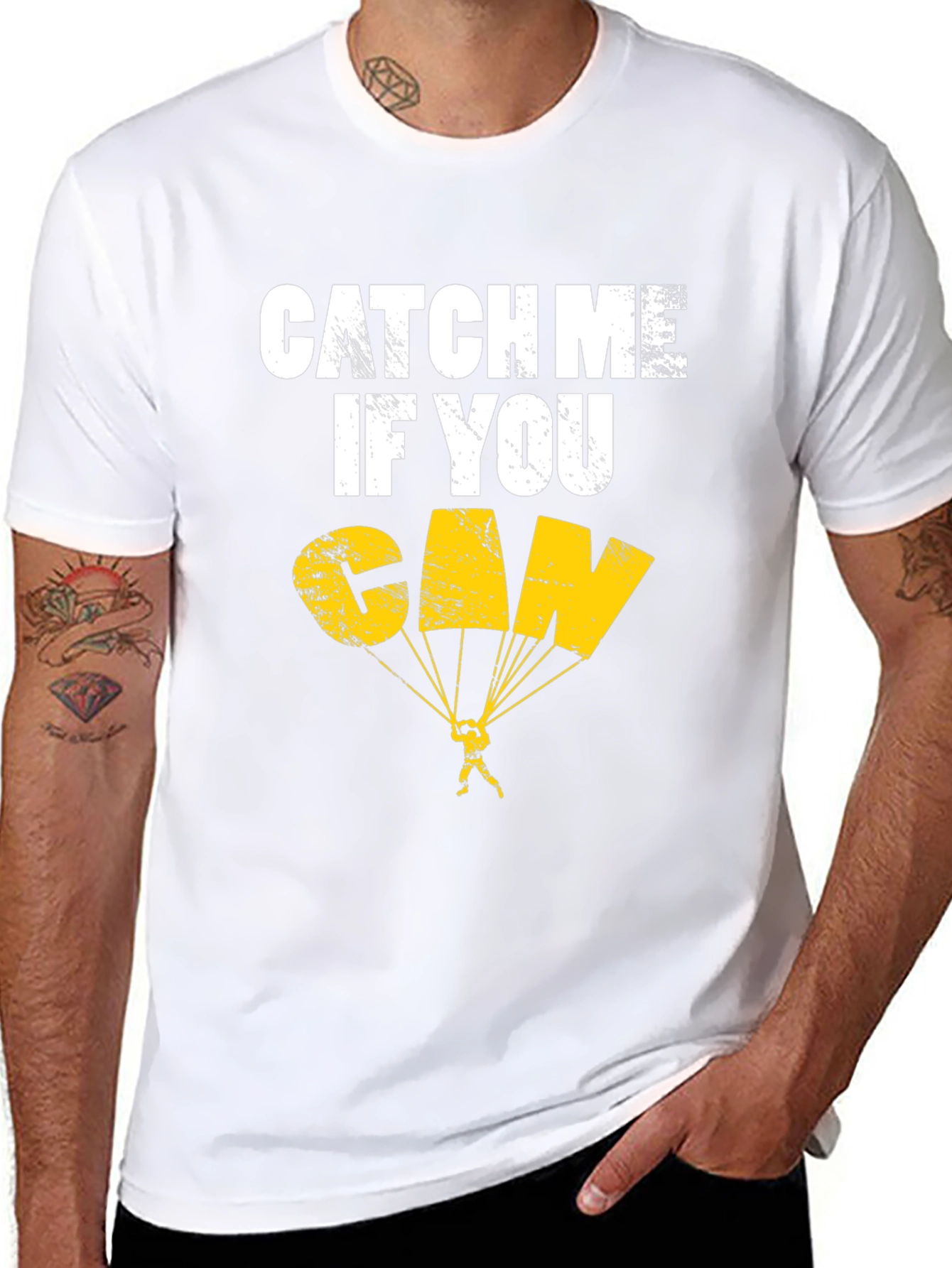 Catch Me If You Can T-Shirt - Skydiving Design