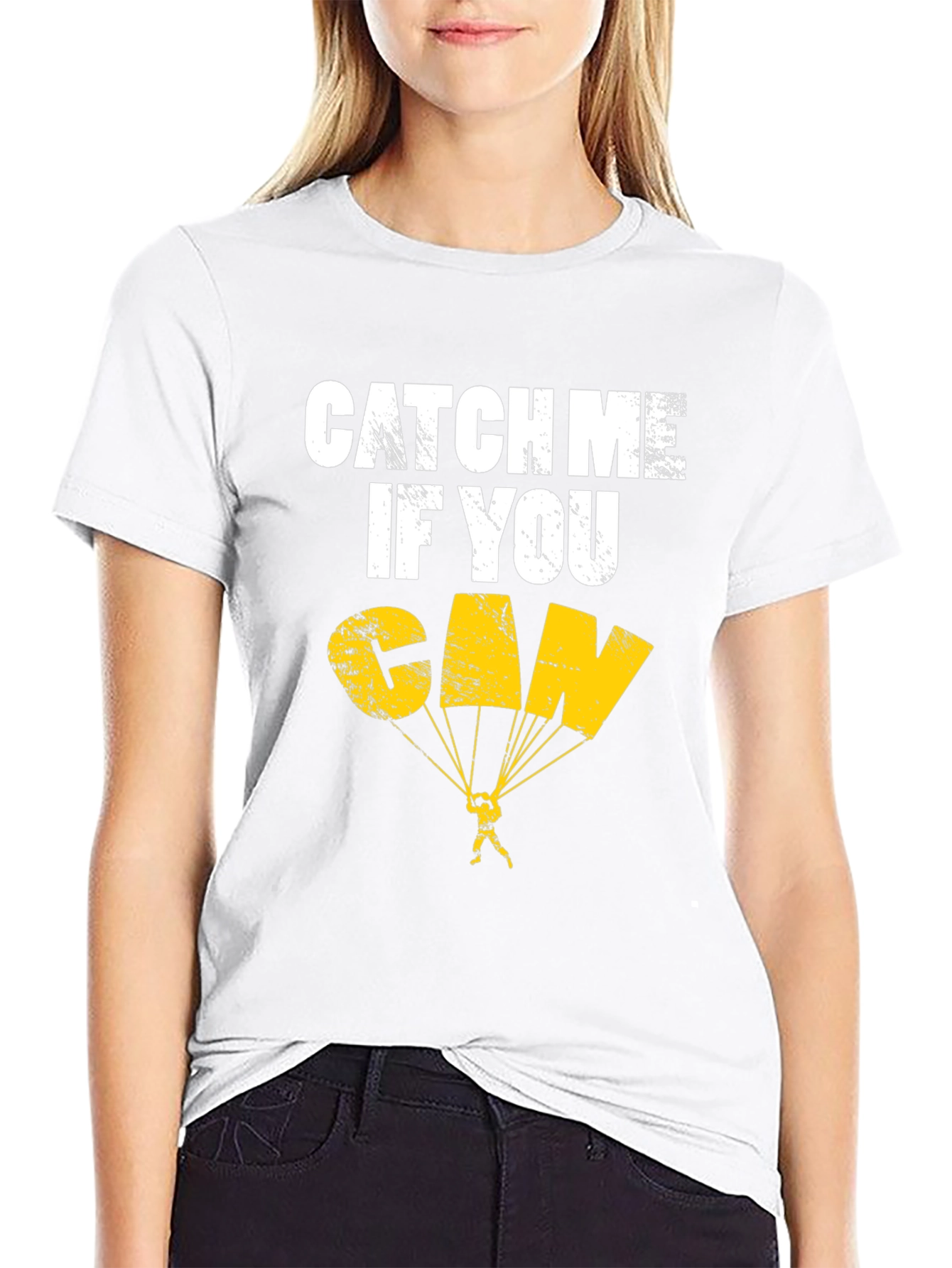 Catch Me If You Can T-Shirt - Skydiving Design