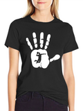 Handball Player Graphic T-Shirt - Black