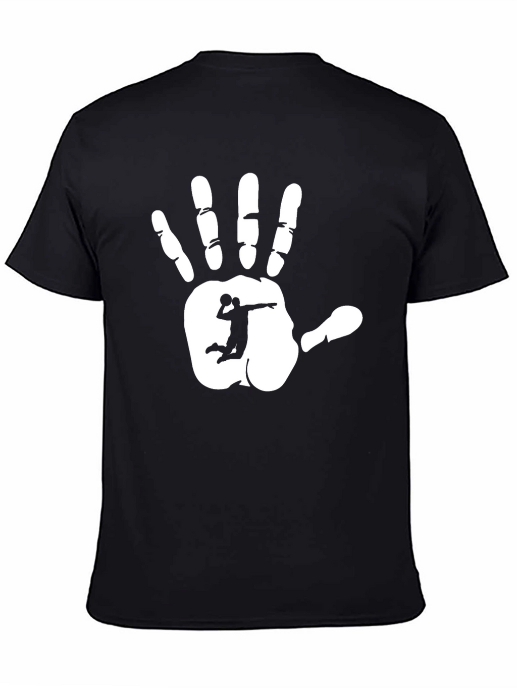 Handball Player Graphic T-Shirt - Black