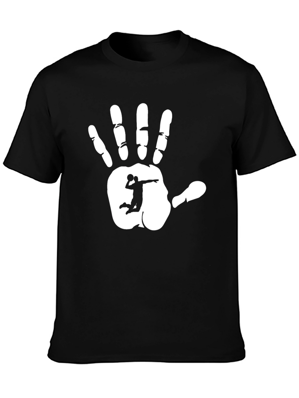 Handball Player Graphic T-Shirt - Black
