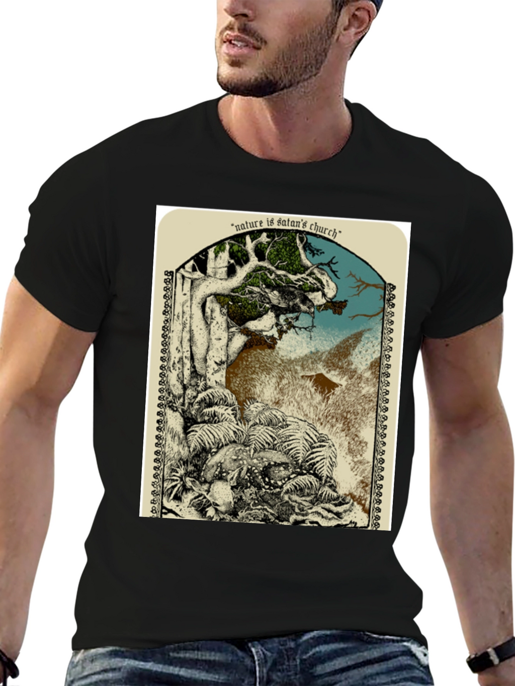 Nature is Satans Church Graphic T-Shirt