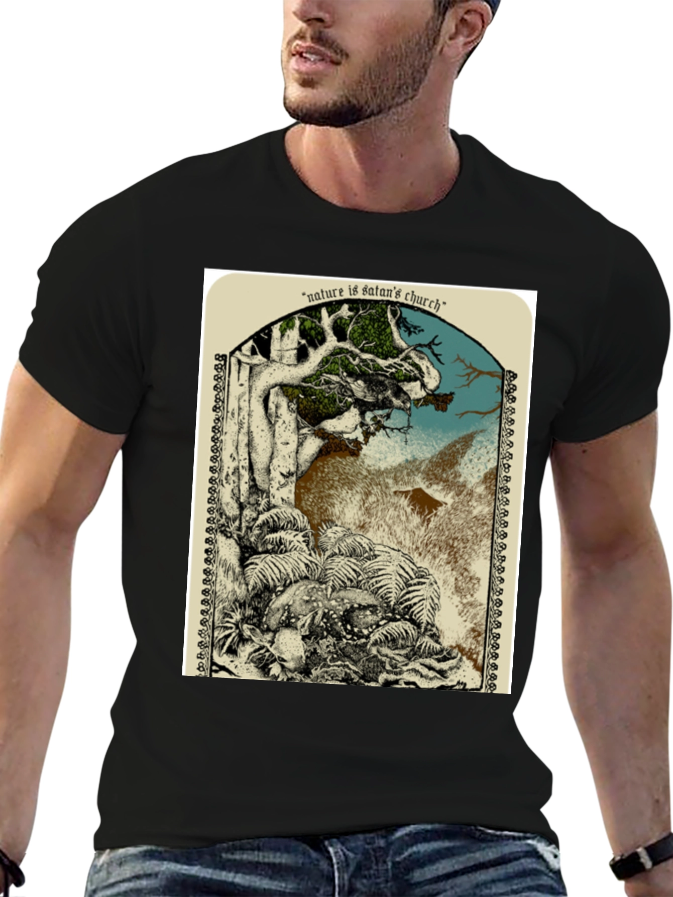 Nature is Satans Church Graphic T-Shirt