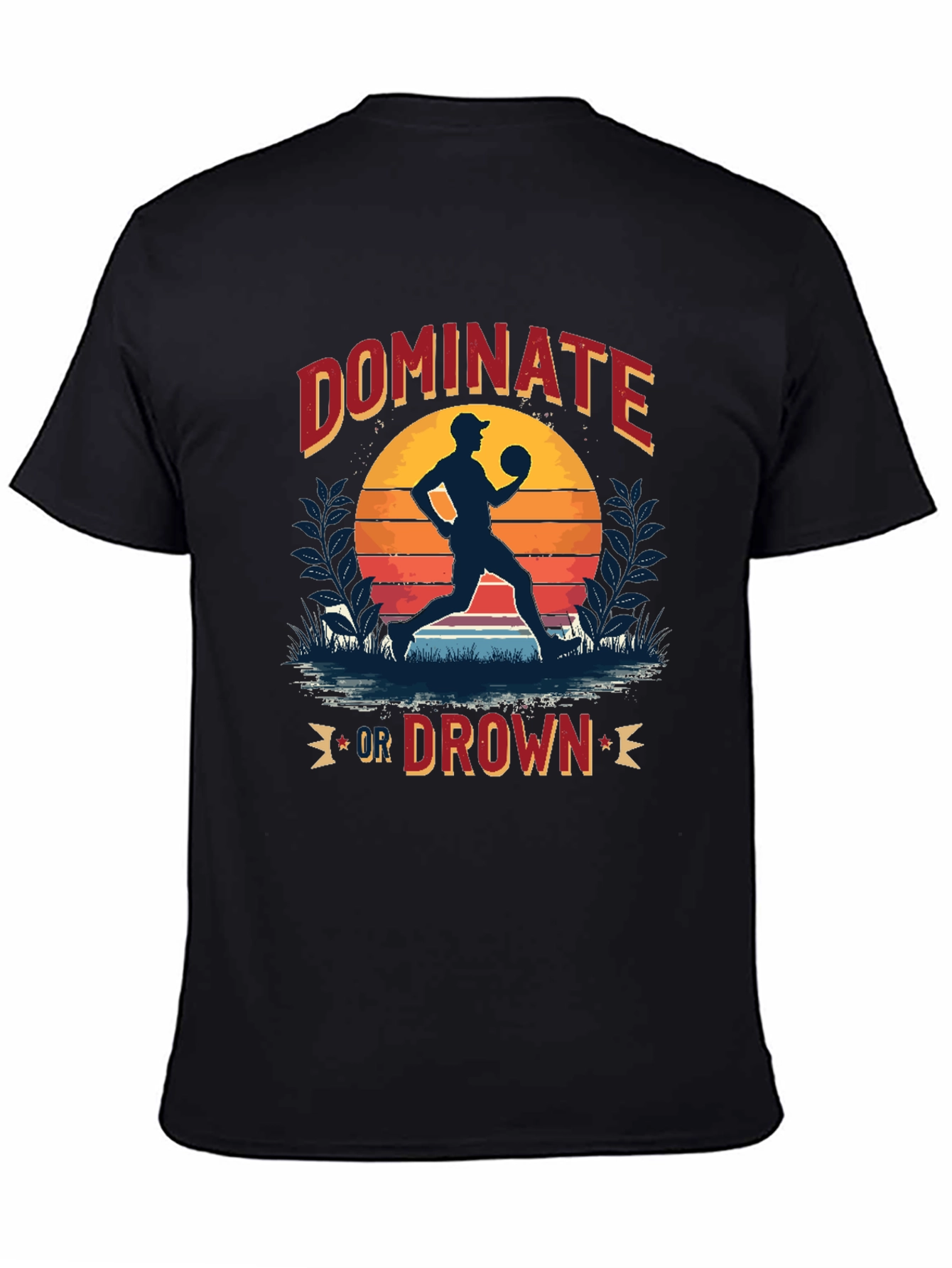 Dominate or Drown Graphic Tee - Baseball Lover Shirt