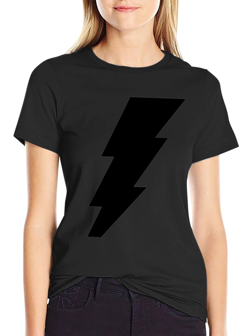Lightning Bolt Graphic Black T-Shirt