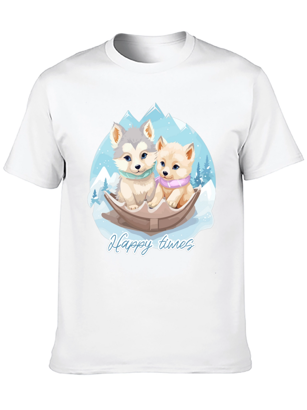 Happy Times Husky Pup T-Shirt