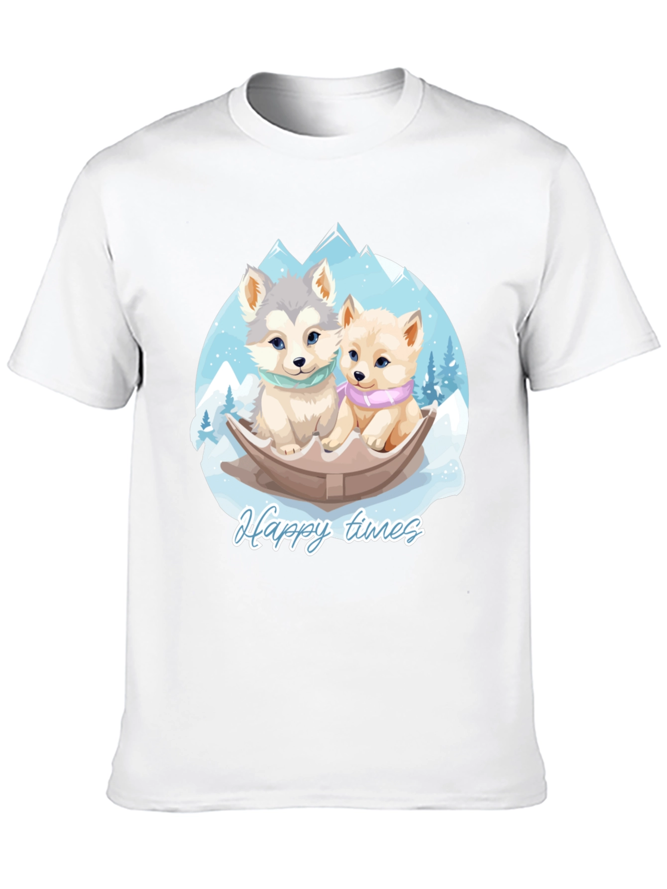 Happy Times Husky Pup T-Shirt