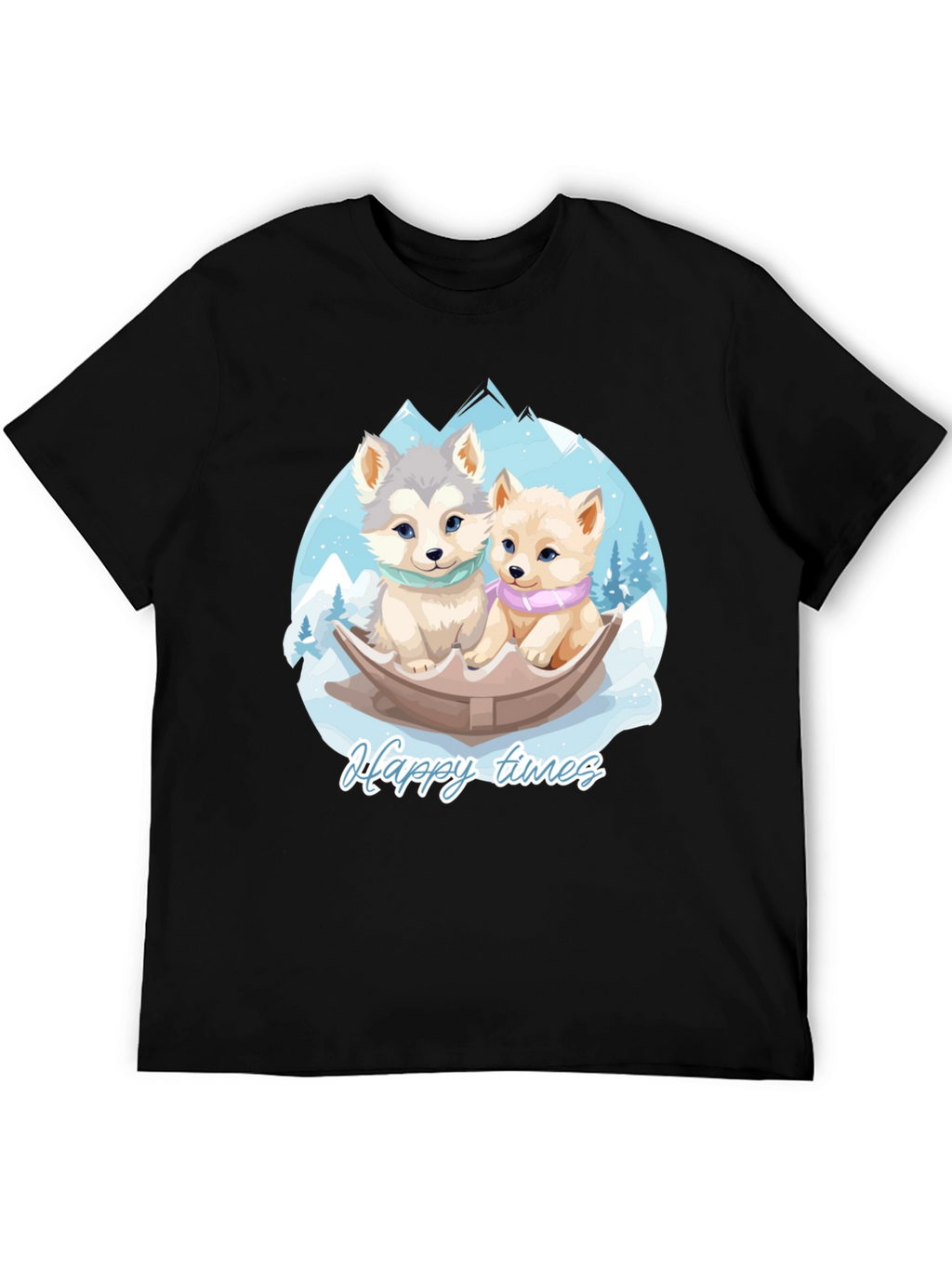 Happy Times Husky Pup T-Shirt