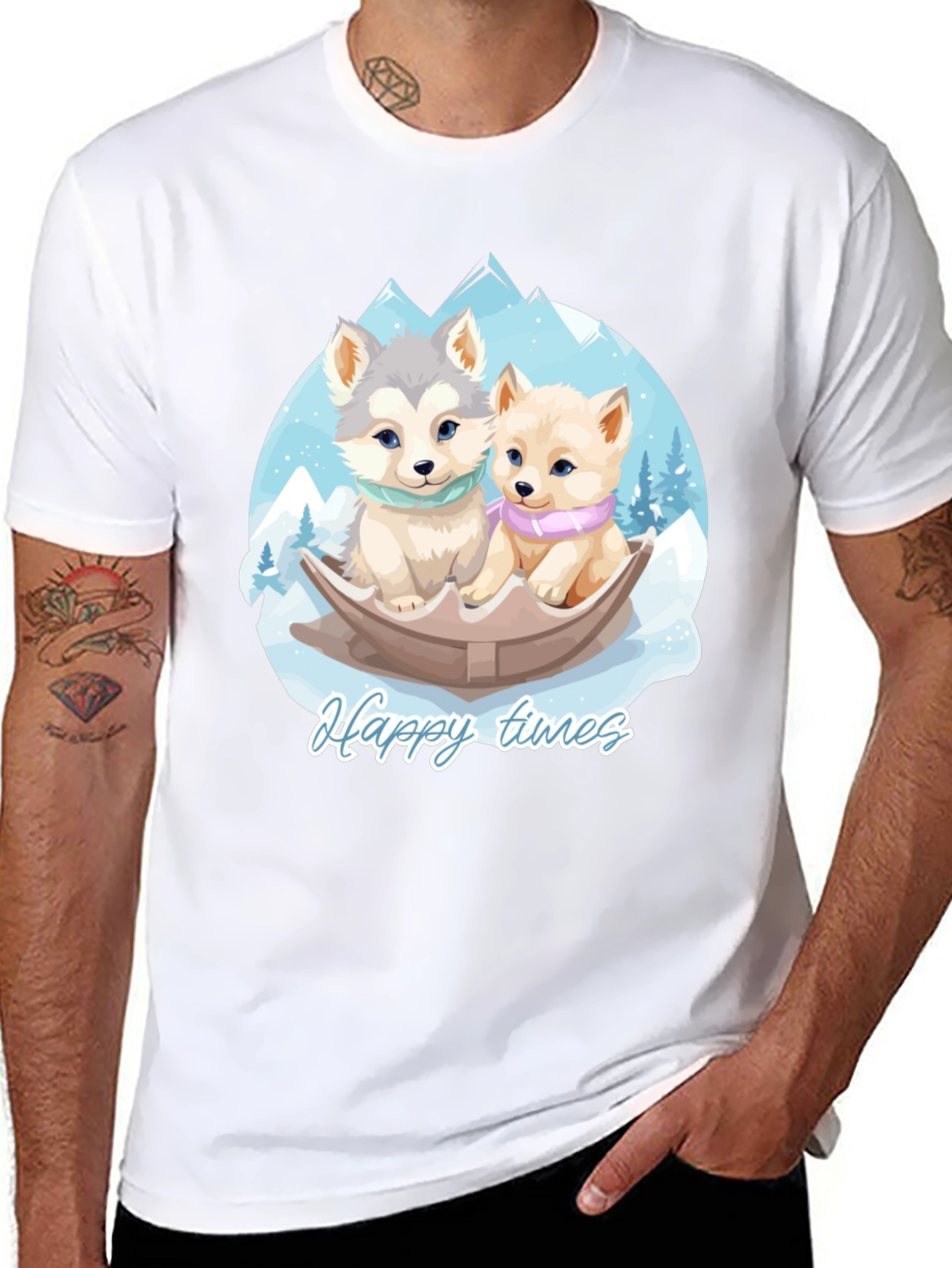 Happy Times Husky Pup T-Shirt