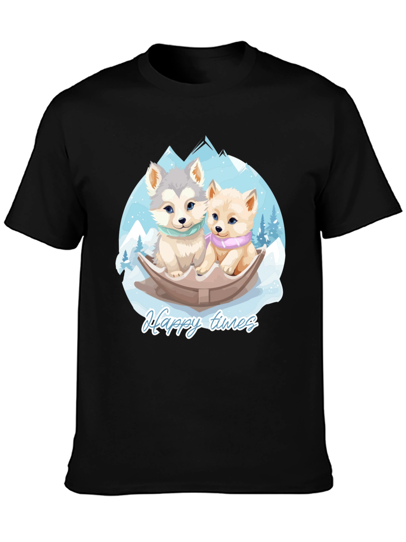 Happy Times Husky Pup T-Shirt