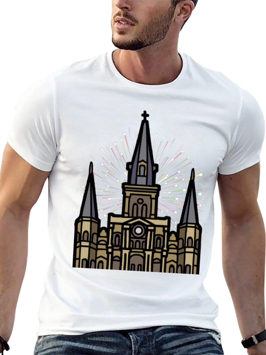 New Orleans Cathedral T-Shirt - Stylish Mens Tee