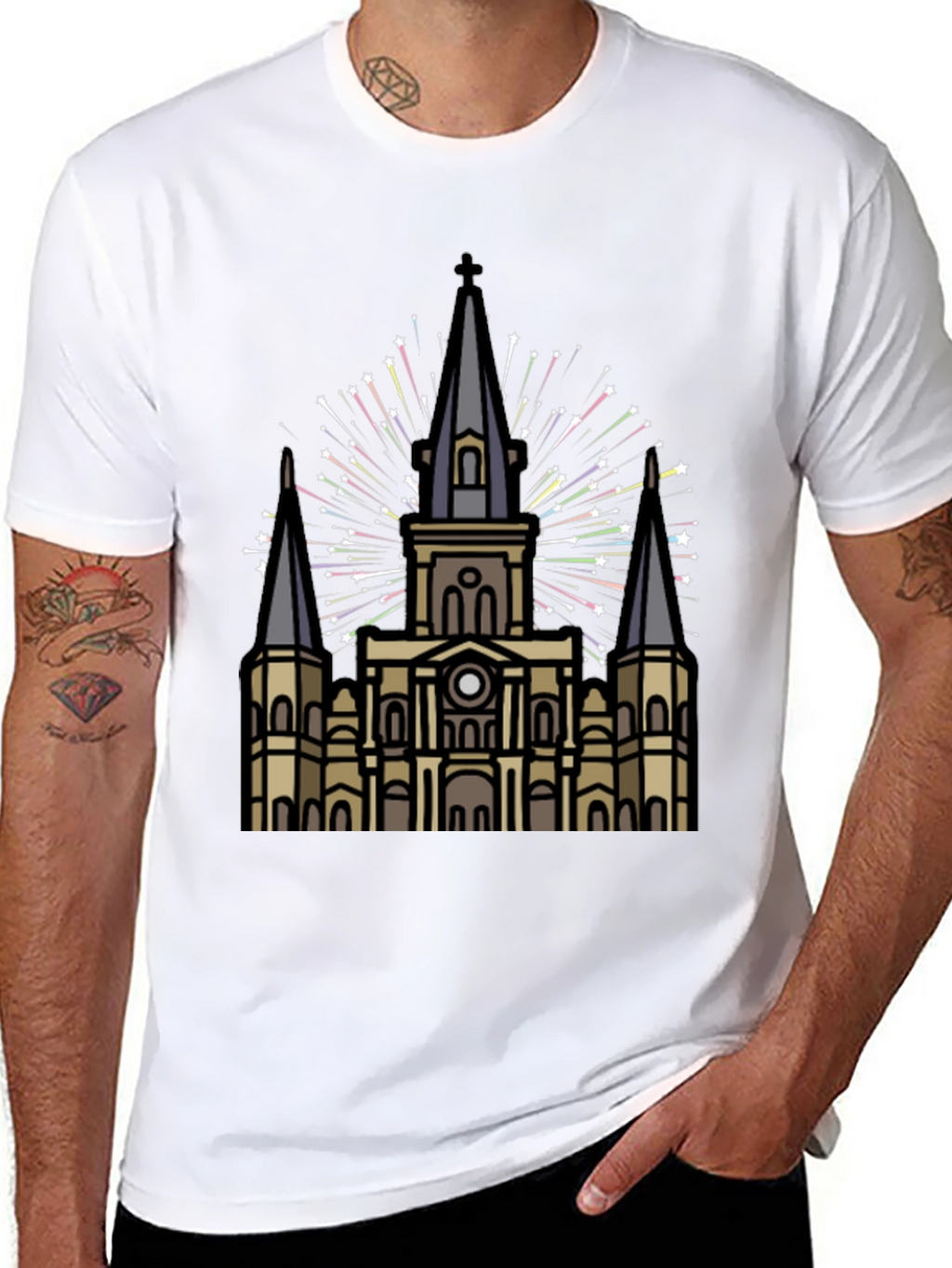 New Orleans Cathedral T-Shirt - Stylish Mens Tee