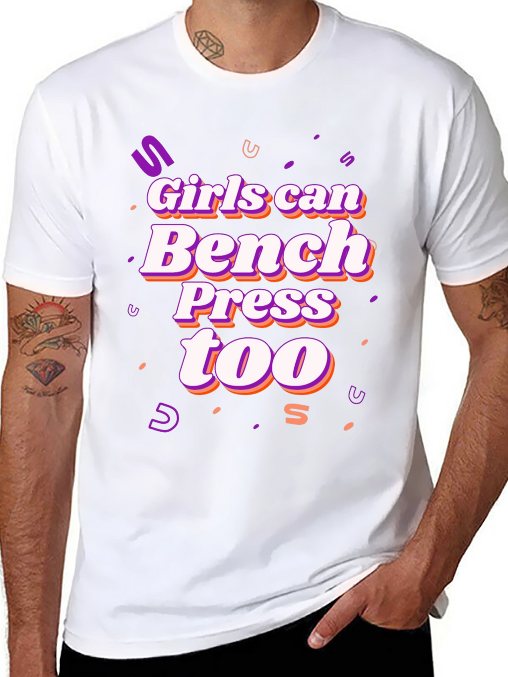 Girls Can Bench Press Too T-Shirt