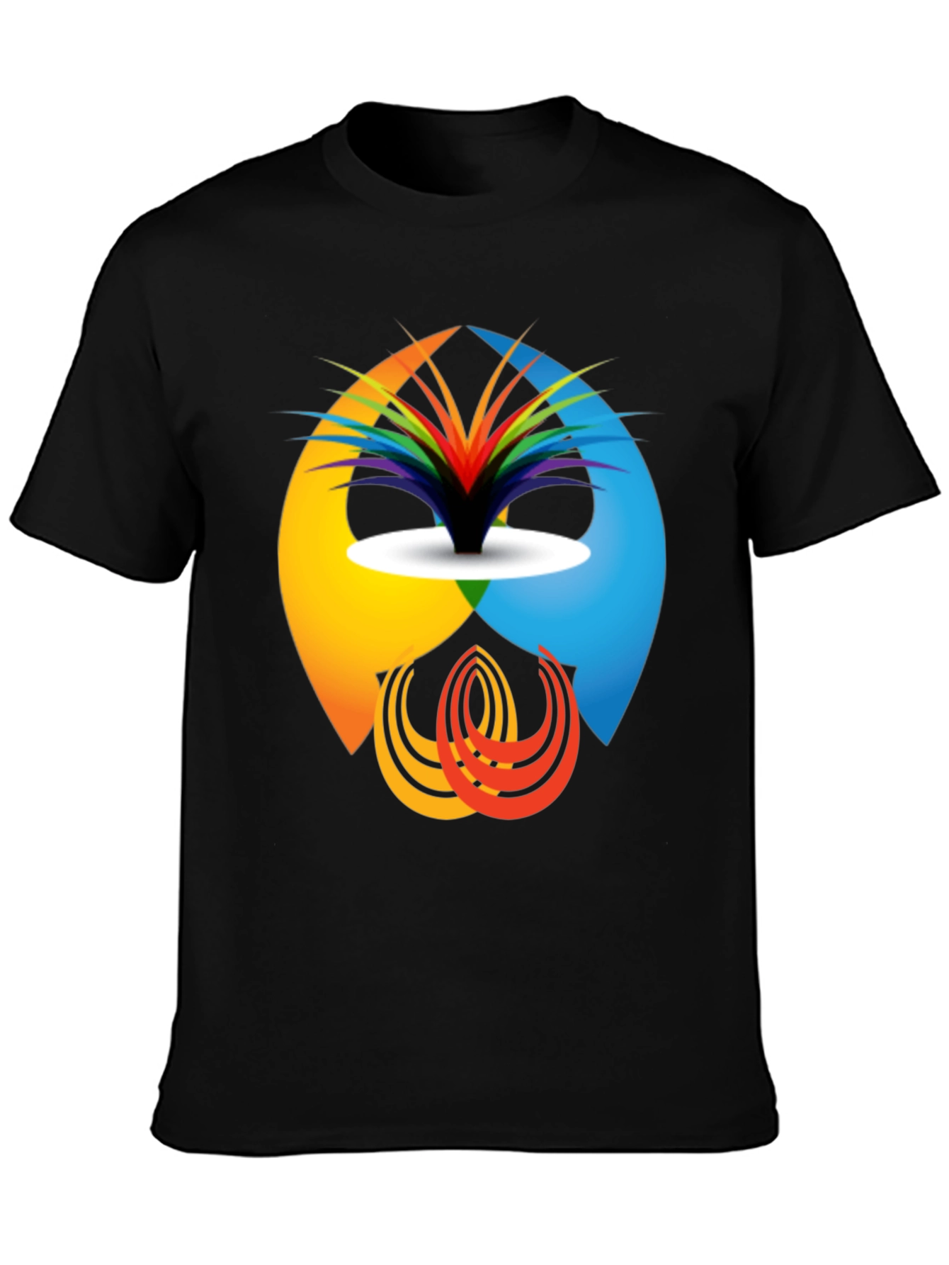Abstract Design Graphic Tee - Modern Casual Shirt