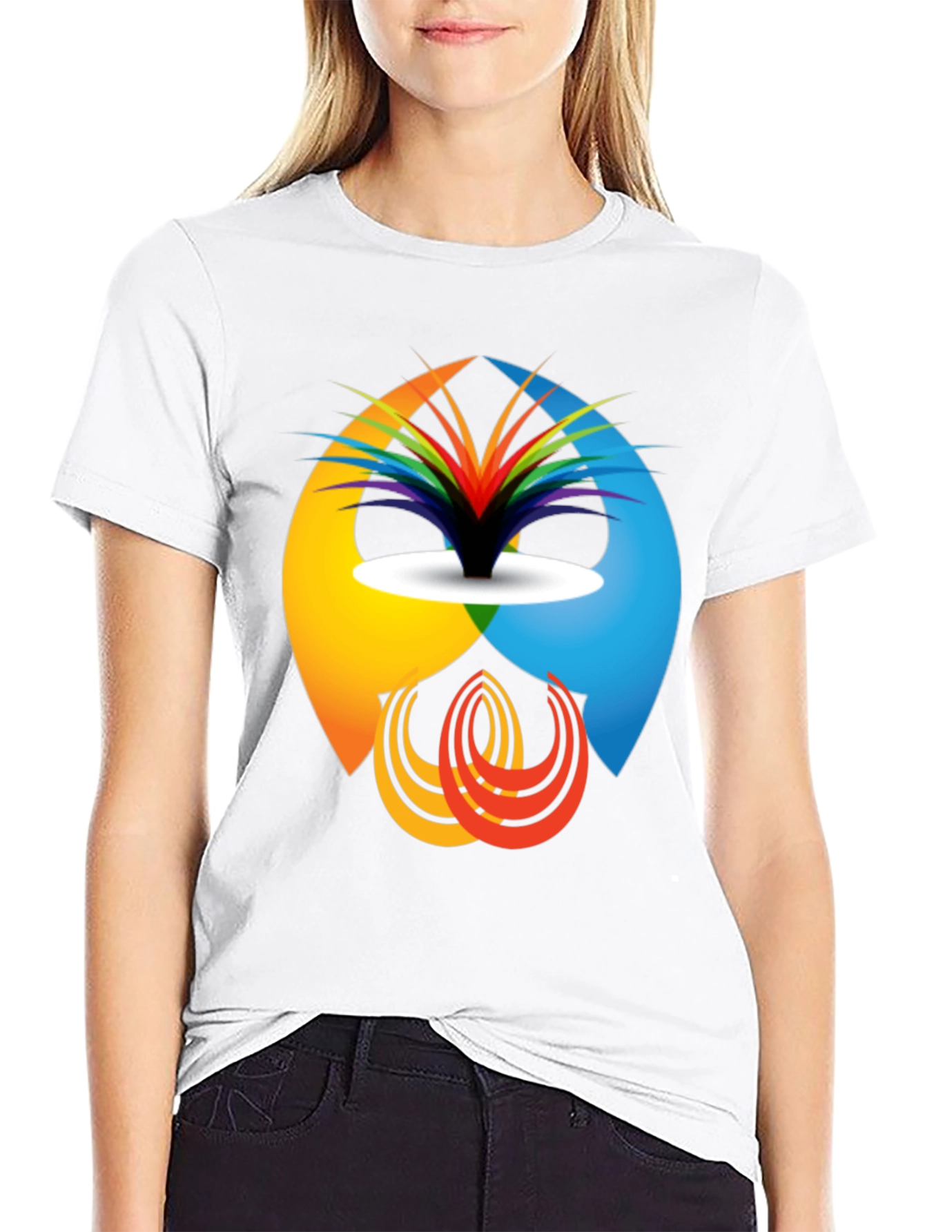 Abstract Design Graphic Tee - Modern Casual Shirt