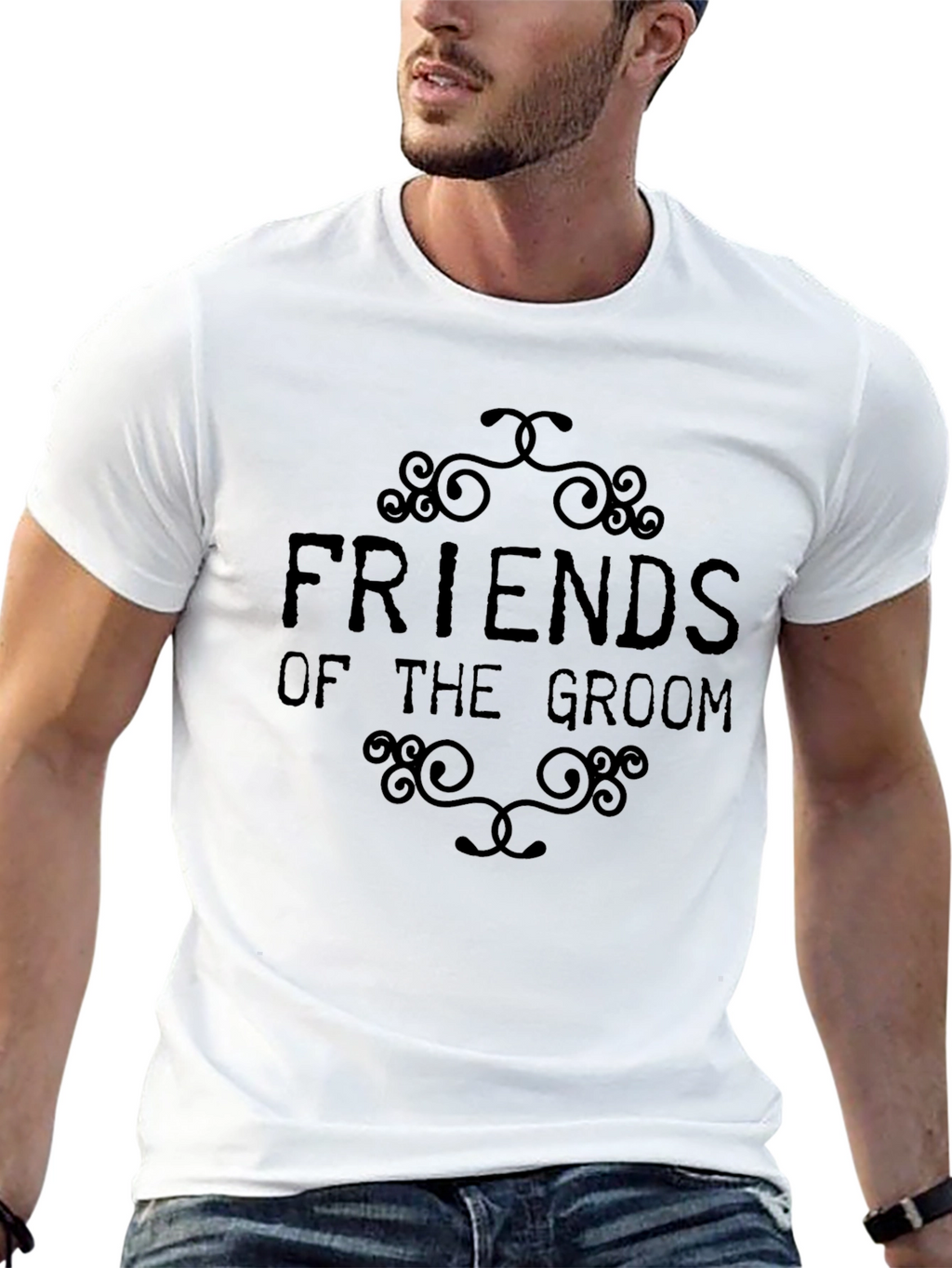 Friends of the Groom Crewneck T-Shirt