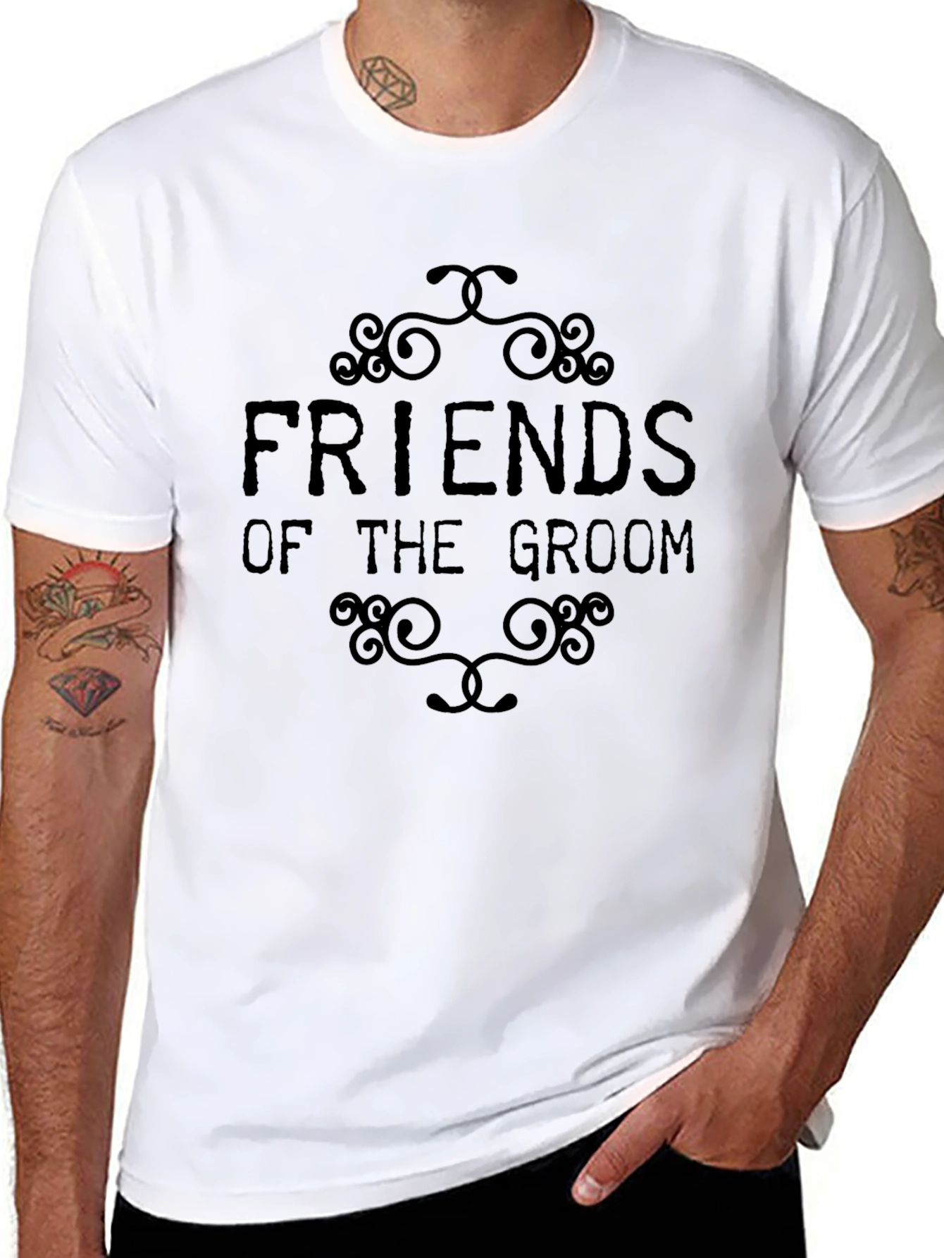 Friends of the Groom Crewneck T-Shirt