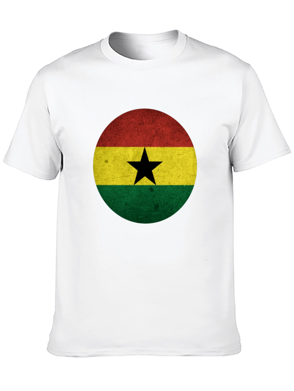 Ghana Flag Graphic T-Shirt - Mens Black Tee
