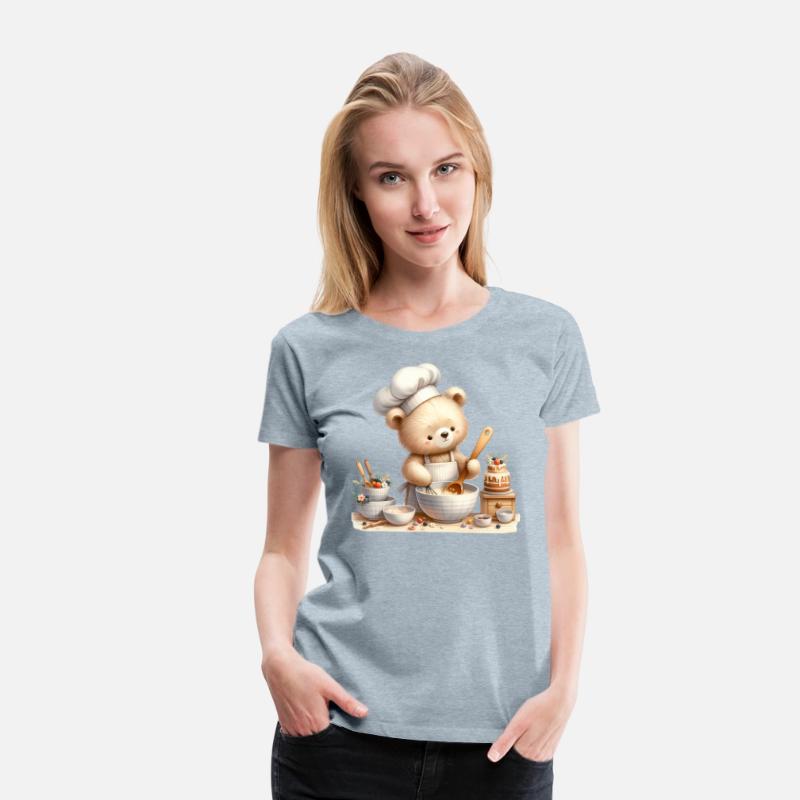 Baking Teddy Bear – Cute Chef with Cake & Mixing B