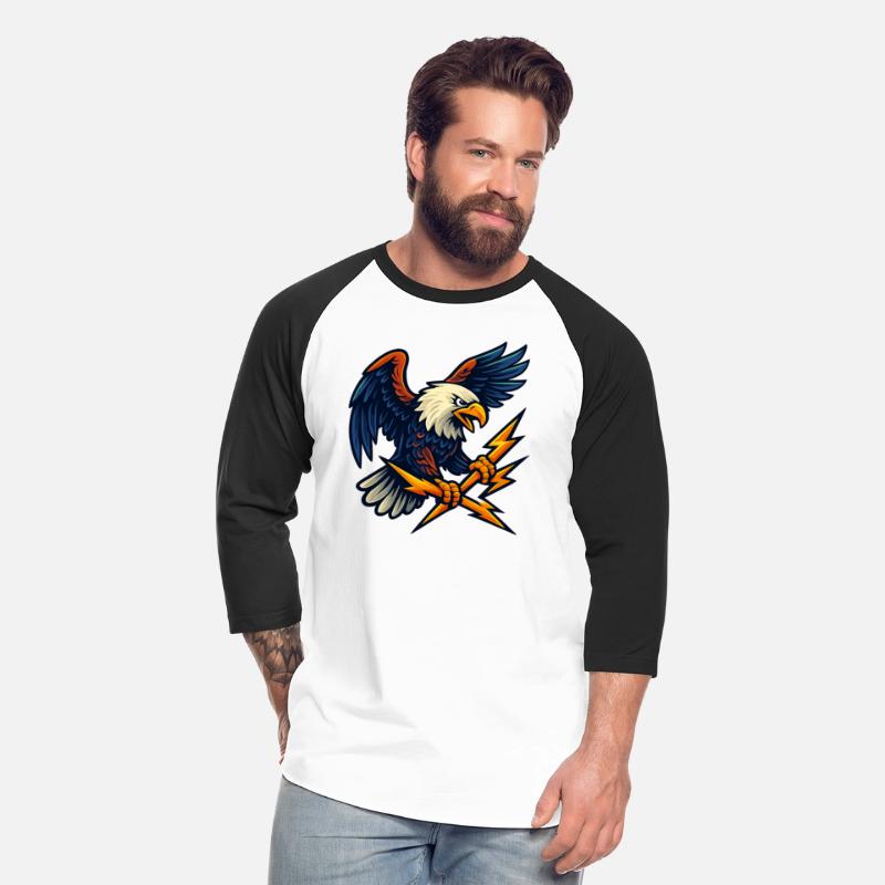 Bald Eagle with Lightning Bolts T-Shirt Design
