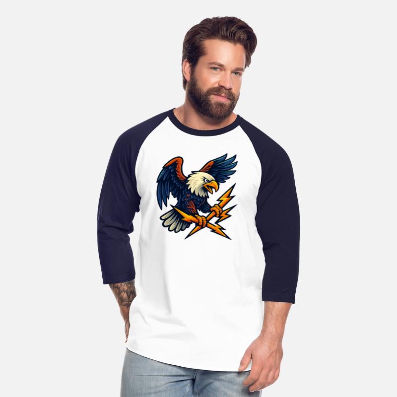 Bald Eagle with Lightning Bolts T-Shirt Design