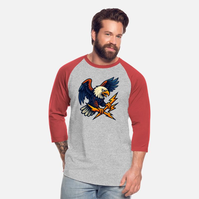 Bald Eagle with Lightning Bolts T-Shirt Design