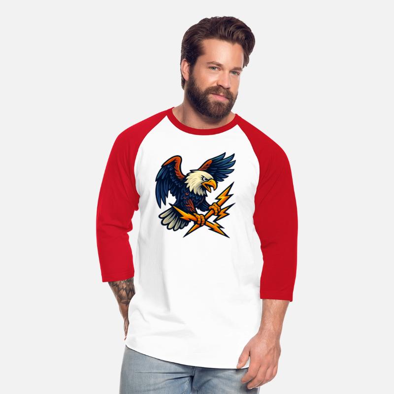 Bald Eagle with Lightning Bolts T-Shirt Design