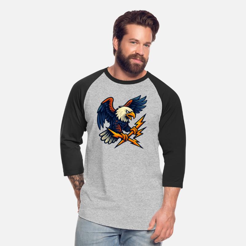 Bald Eagle with Lightning Bolts T-Shirt Design