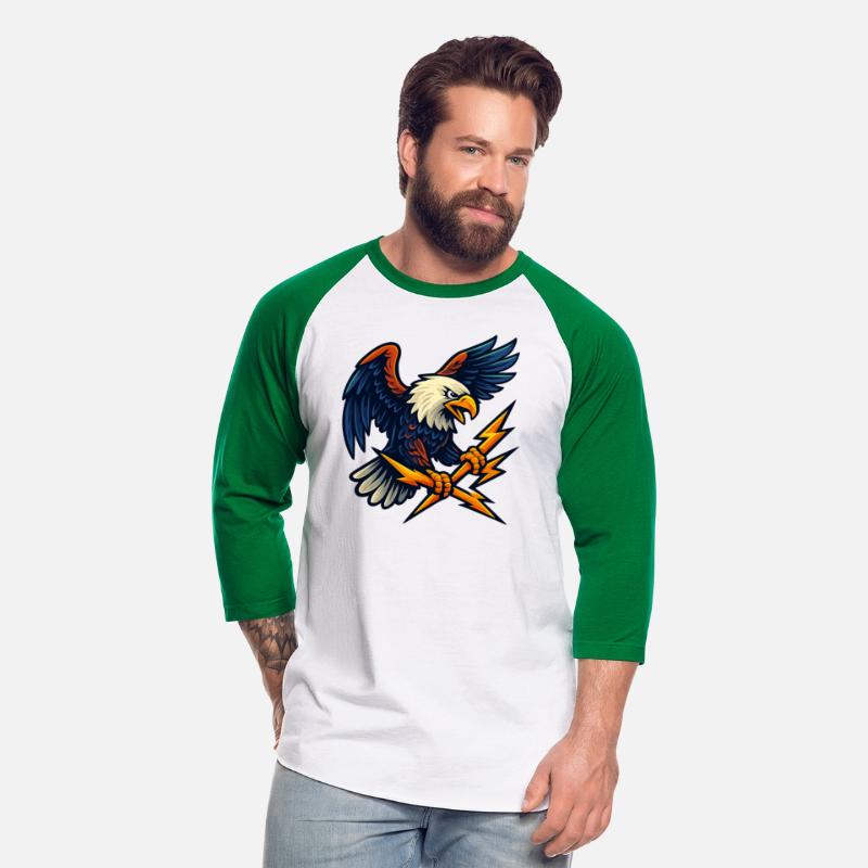 Bald Eagle with Lightning Bolts T-Shirt Design