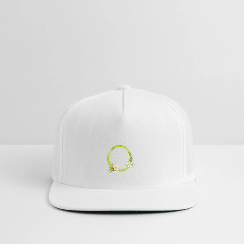 Bamboo frame with leaves & exotic flowers