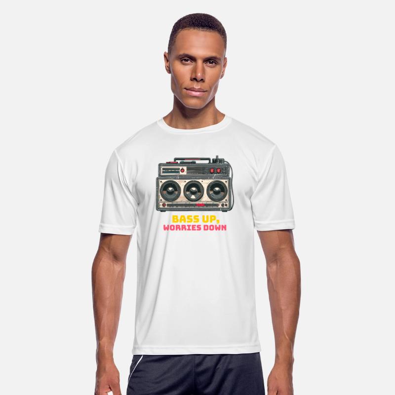 Bass up , worries down, sound system tshirt