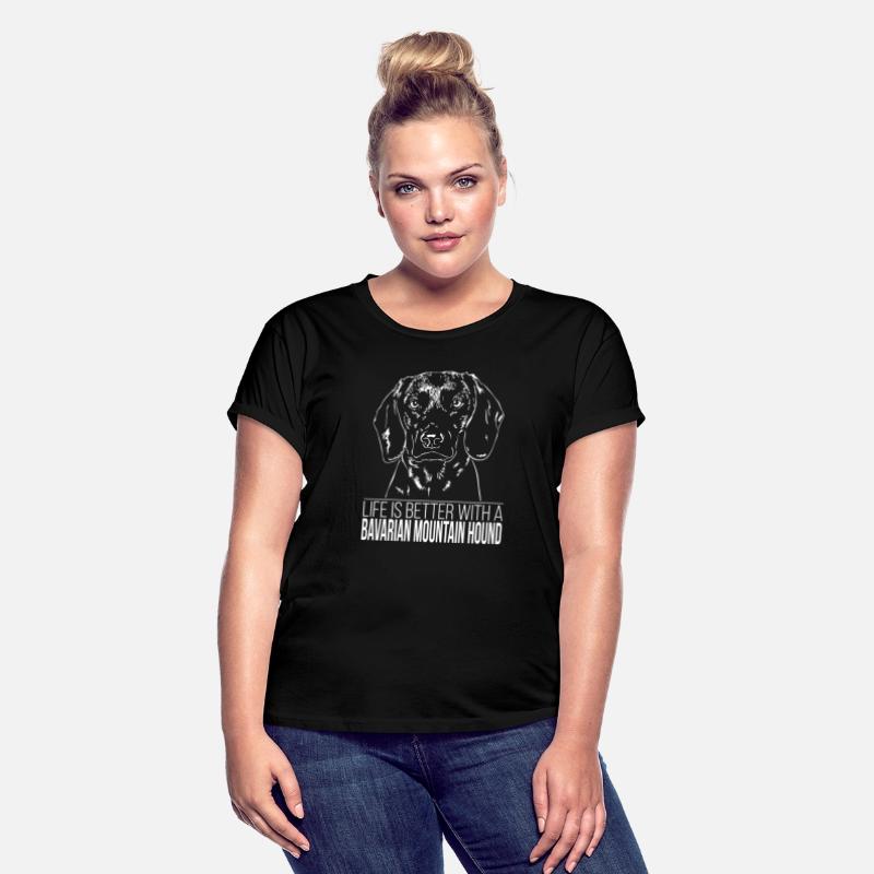 Bavarian Mountain Hound life is better dog saying