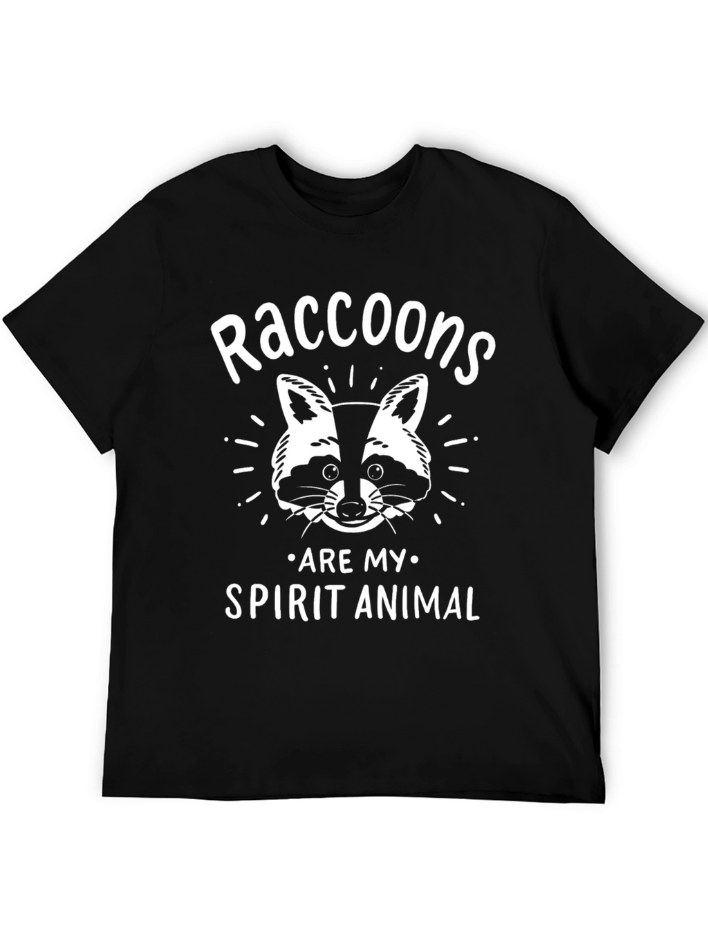 Raccoon Spirit Animal Graphic Tee - Unisex Black T-Shirt
