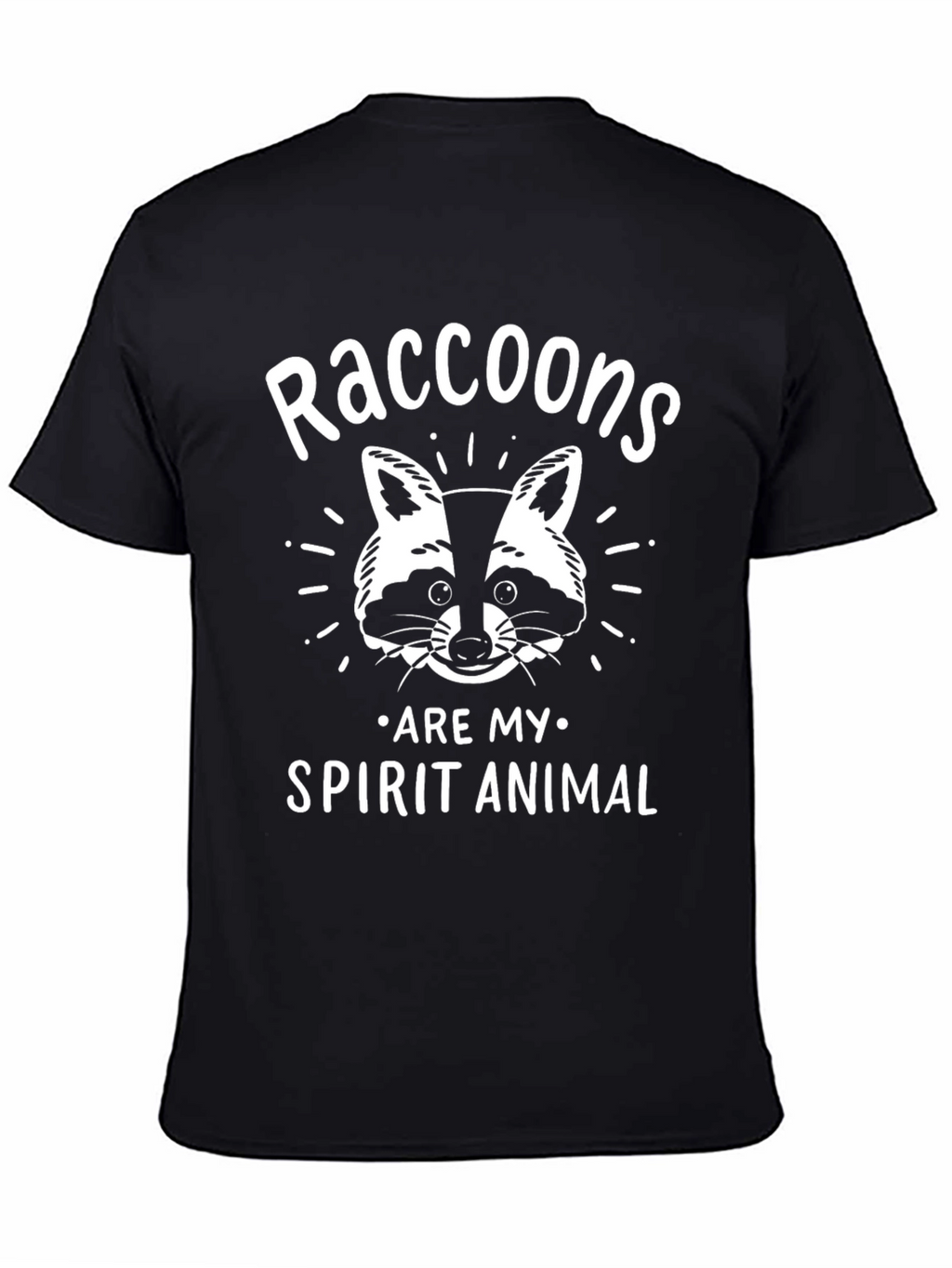 Raccoon Spirit Animal Graphic Tee - Unisex Black T-Shirt