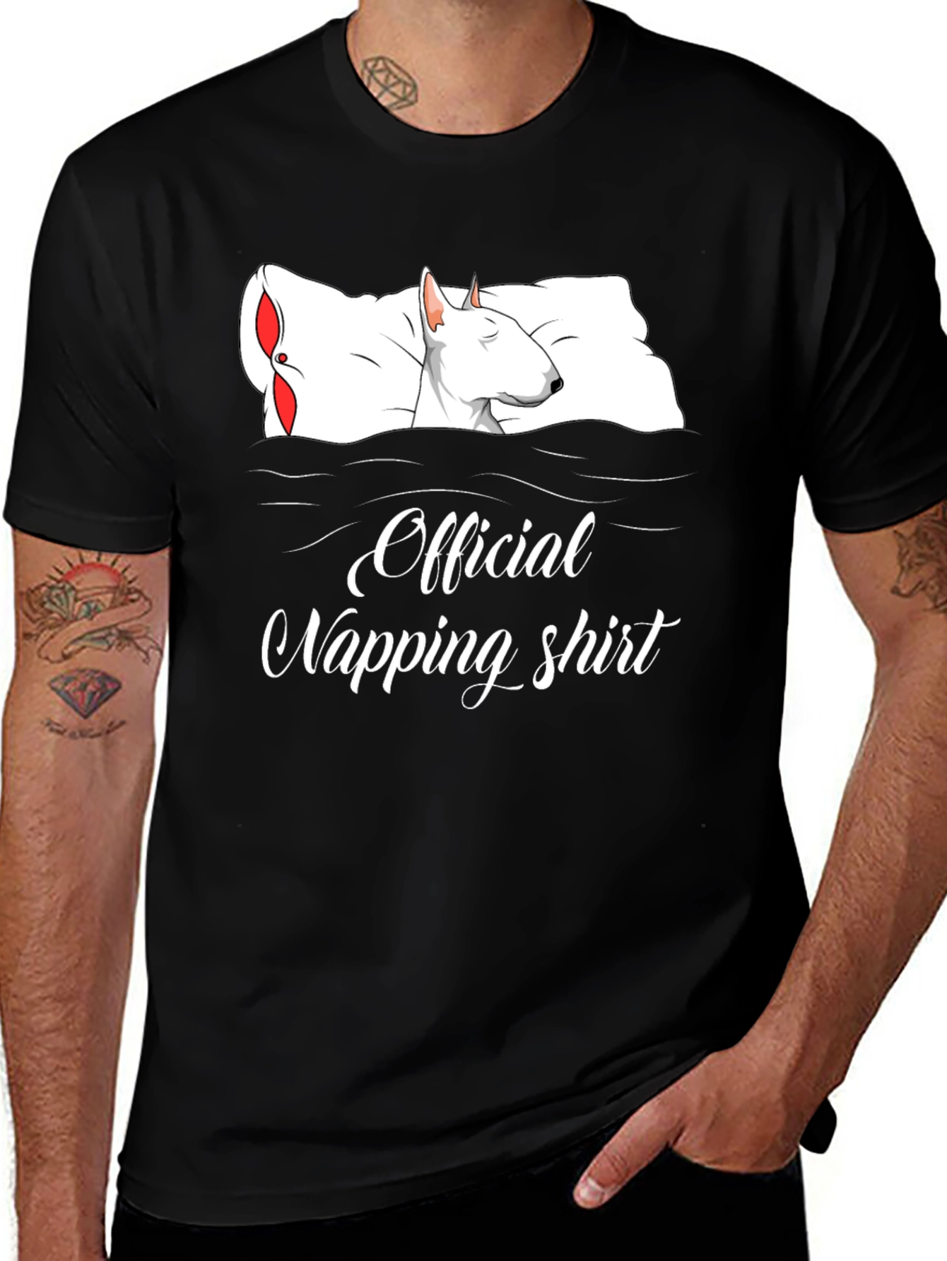 Official Napping Shirt – Funny Bull Terrier Dog Tee