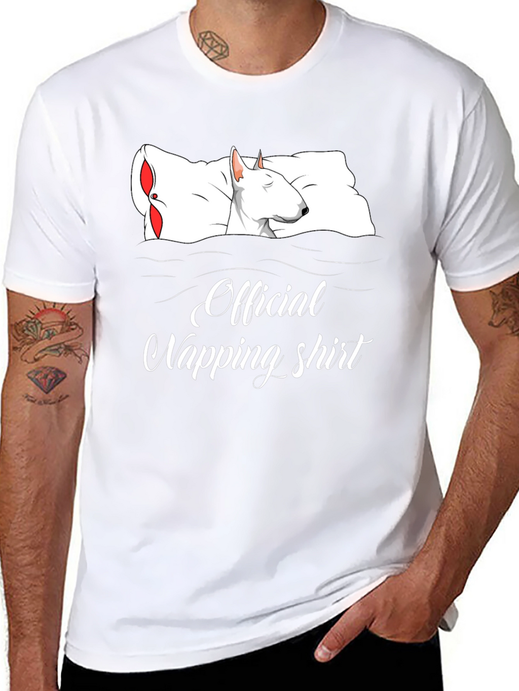Official Napping Shirt – Funny Bull Terrier Dog Tee