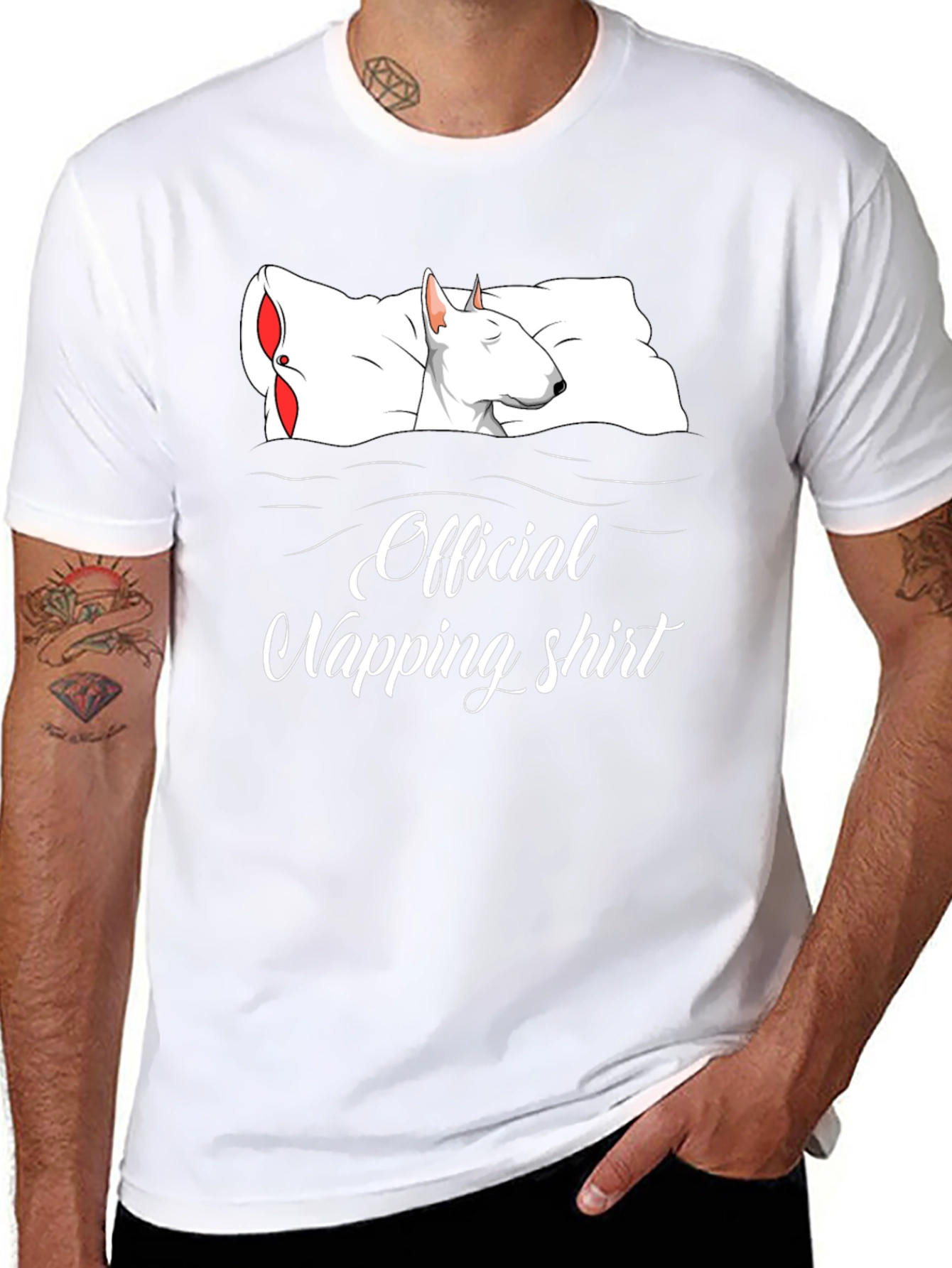 Official Napping Shirt – Funny Bull Terrier Dog Tee