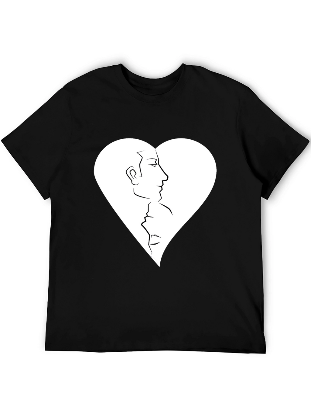 Heart Faces Graphic Tee - Black Casual Shirt