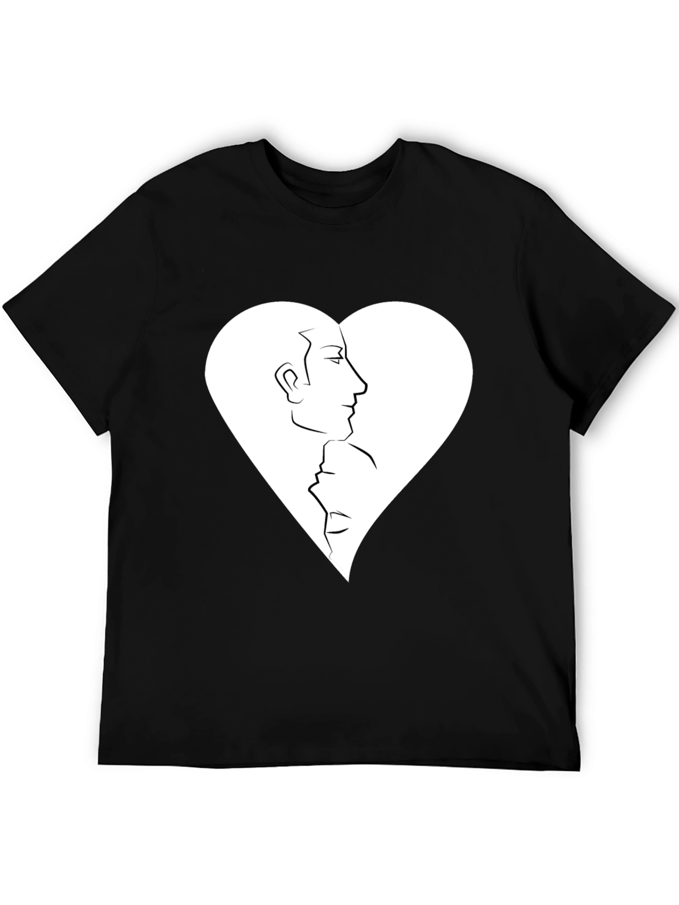 Heart Faces Graphic Tee - Black Casual Shirt