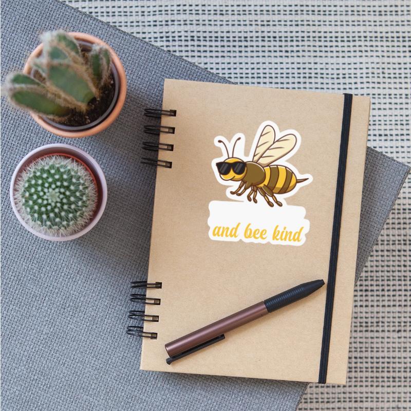 Bee with sunglasses saying Bee Cool