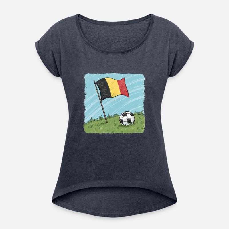 Belgium flag and crayon-style soccer ball