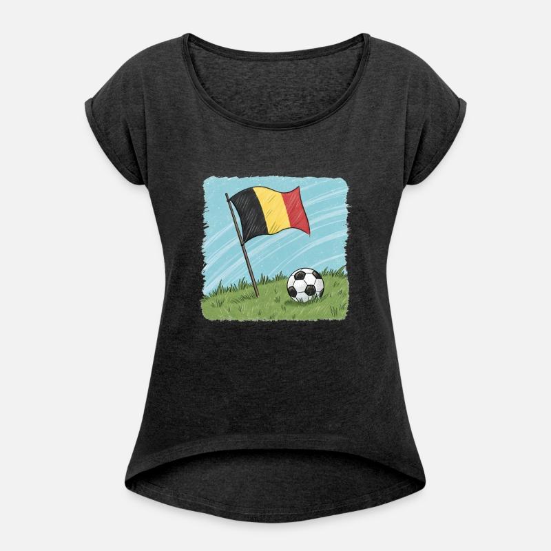 Belgium flag and crayon-style soccer ball